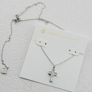 Kendra Scott Mother-of-Pearl Cross Necklace